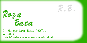 roza bata business card